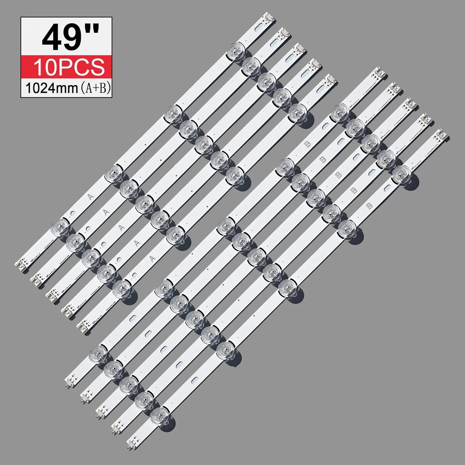 LED Strip Compatible With LG Innotek DRT 3.0 49″ – 10-Piece Set For 49LB5500, 49LB5550, 6916L-1944A & More