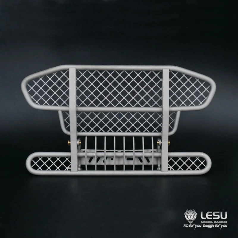 RC 1/14 LESU Metal Front Bumper Net Upgrade for Tamiya Hydraulic Excavator Loader Dump Truck for VOLVO Trailer Tipper DIY Parts