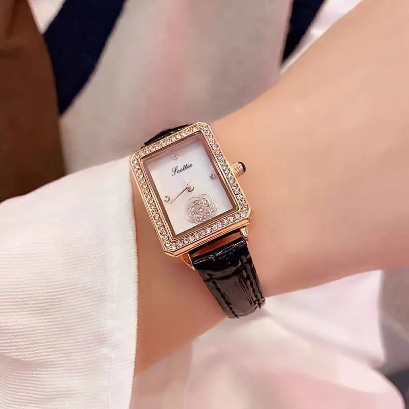New retro style elegant women's watch simple trend classic automatic waterproof quartz women's watch birthday gift