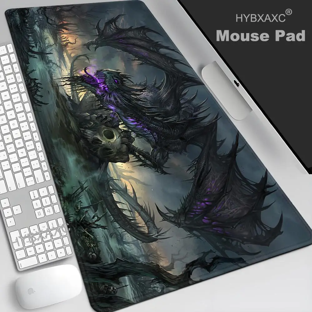 HYBXAXC Zombie Dragon Tcg Mouse Pad Deskmat Playmat Laptop Anime Gaming Keyboard Rubber Pad On The Table MouseMat Pc Gamer 80x40