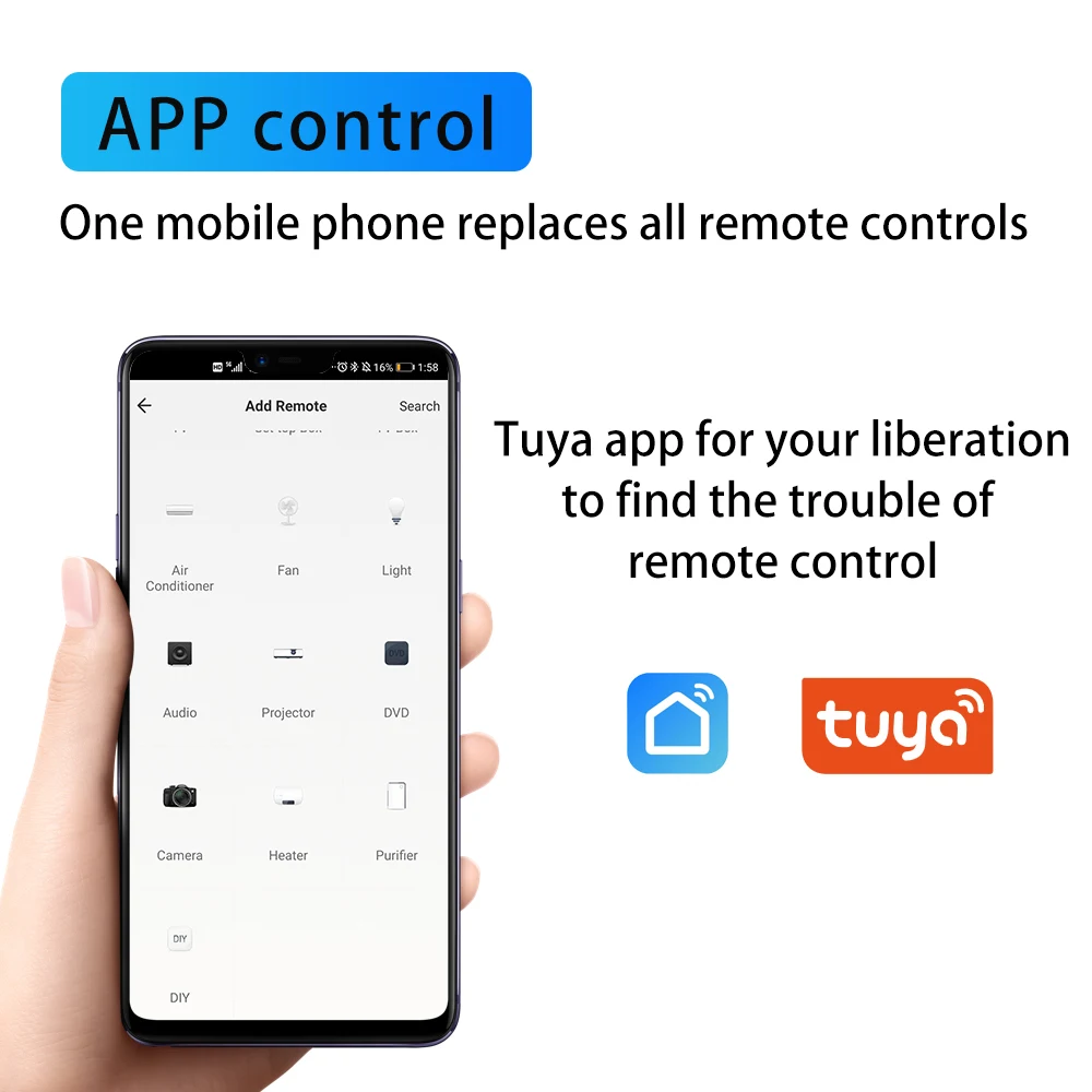 WiFi/Zigbee IR Remote Control Tuya Smart Home Remote Controller for TV DVD Air Conditioner AUD Works with Alexa Google Home