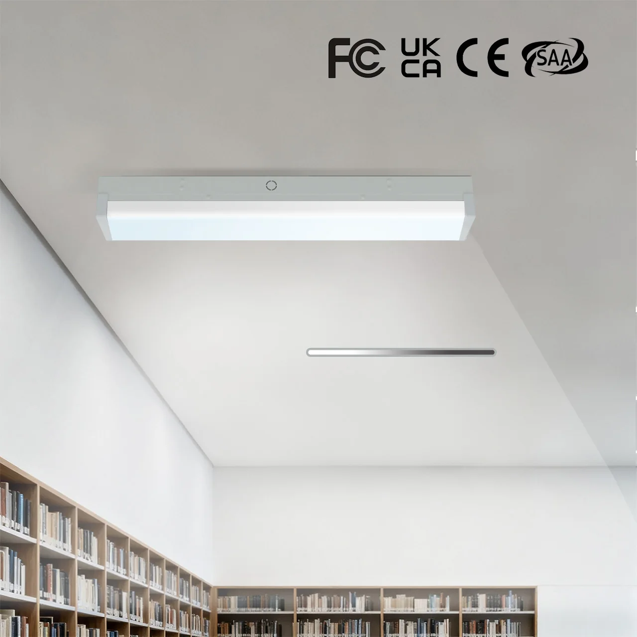 

2-футовая светодиодная лента для лестницы, IP20, 20 Вт, 2500 лм, 5000 К, 100-277 В, 2 фута, светодиодные светильники для магазина, барная лампа, трубка для гаражной мастерской, дома FCC