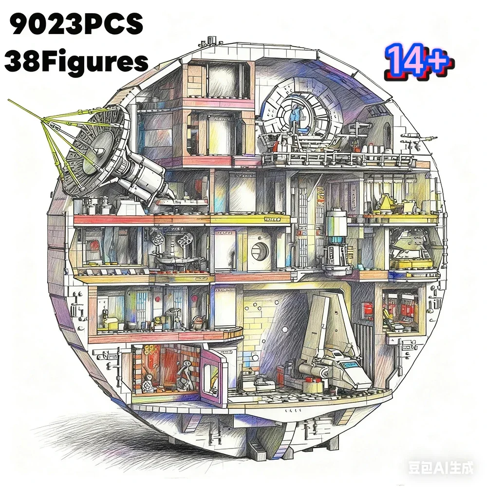 

Disney MOC Planet Series Космический корабль 75419 Звезда смерти Солдат Строительный блок Игрушка в подарок на Рождество, день рождения