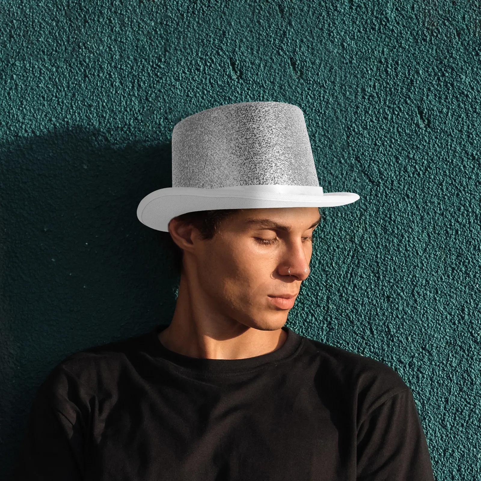 Decorative Top Hat Magician Costume Prop for Party Atmosphere Stage Performance Dress Up Hats Role Playing Events Adults