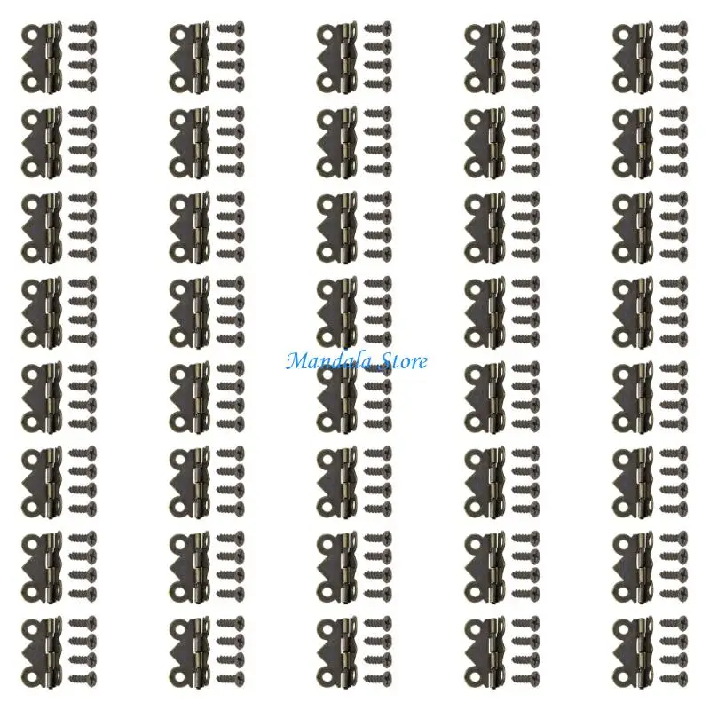 U2JC Furniture Small Hinges For Jewelry Boxes And Crafts Chest Music Box Hardware