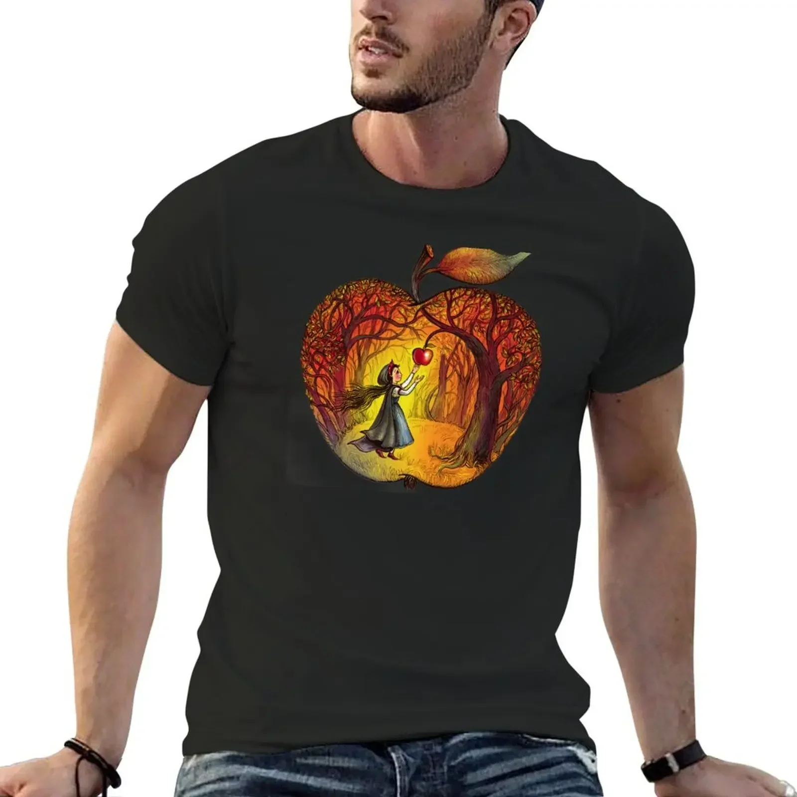 Autumn apple story T-Shirt vintage graphic tee street wear blacks plus sizes oversized t shirt men