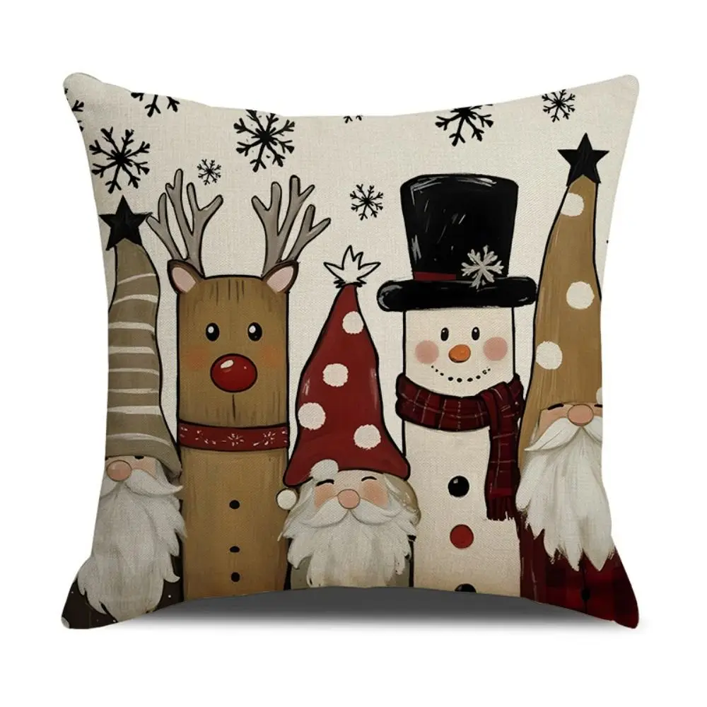 Duurzame 45x45cm Kerst Kussensloop Zacht Linnen Bank Kussensloop Vrolijk Kerstfeest Kussenhoes Kerst Woondecoratie