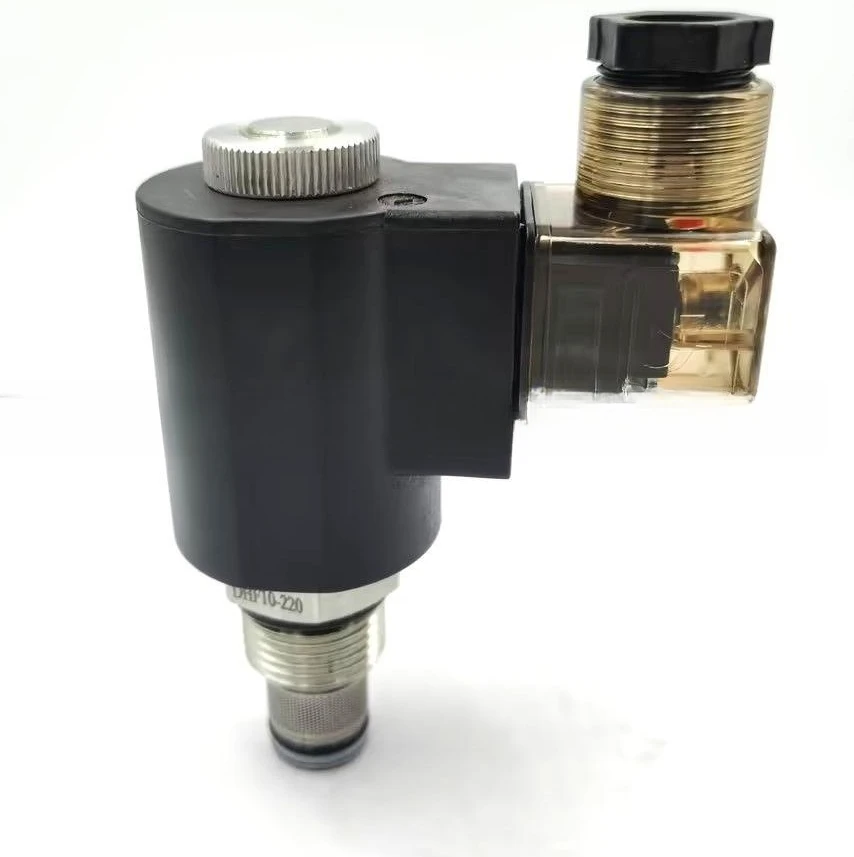 Threaded hydraulic valve Cartridge solenoid valve DHF10-220 Two positions two normally closed SV10-20