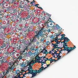 New Pure Cotton Small Floral Fabric 40s Plain Cotton Clothing Dress Shirt Fabric Summer Thin by Half Meter