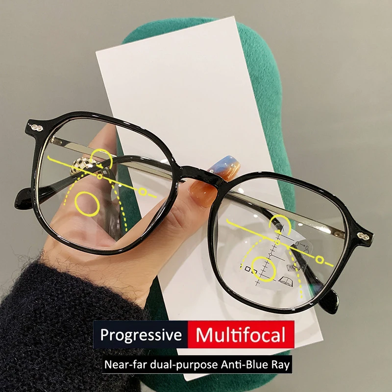 Neue progressive multifokale hochauflösende Blaulicht-blockierende Lesebrille für Fern- und Nahsicht8081