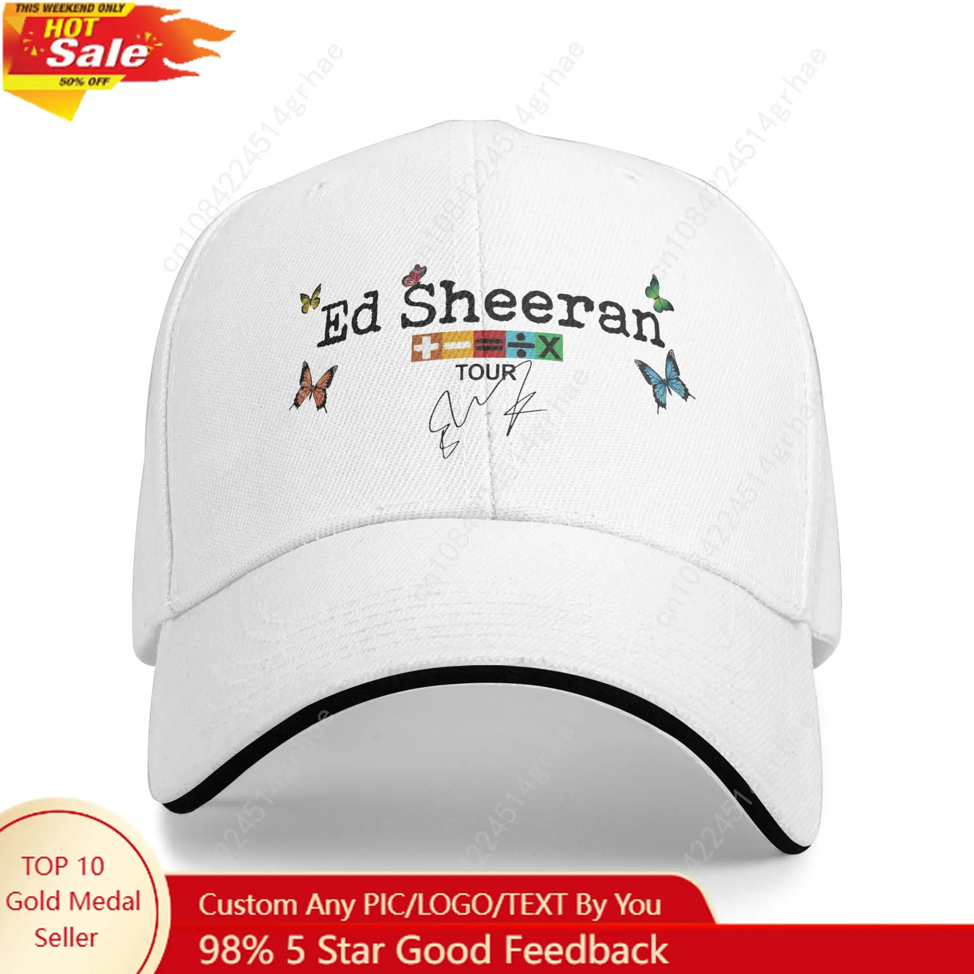 Leisure Lover Math Lyrics Ed Sheeran Fan Tour Baseball Caps Unisex Trucker Hat  Outdoor Travel Gift Sun Caps