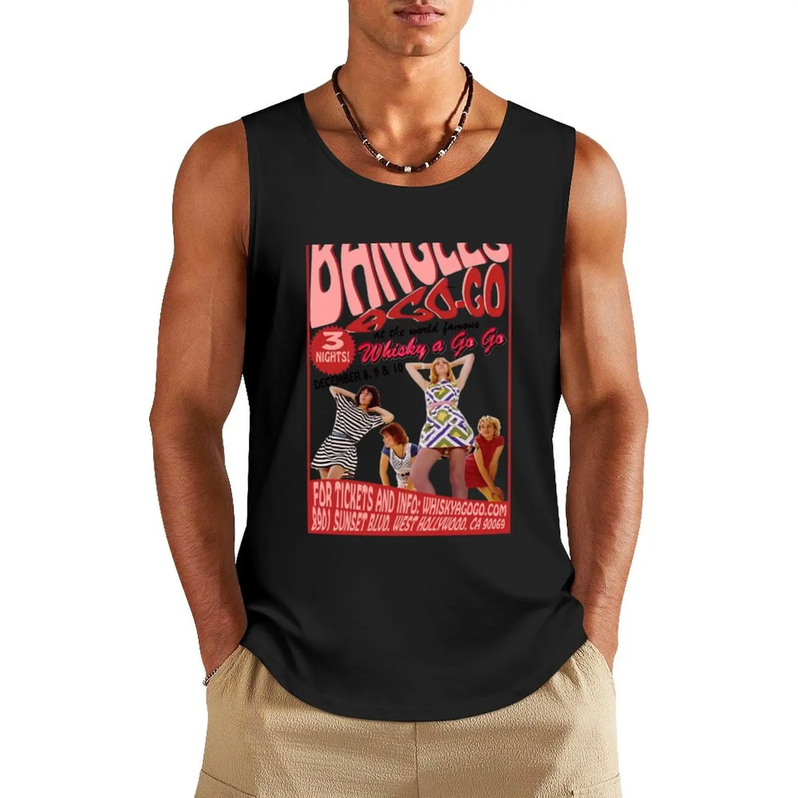 

The Bangles a go go Tank Top vests for men gym shirt man Gym T-shirts for men