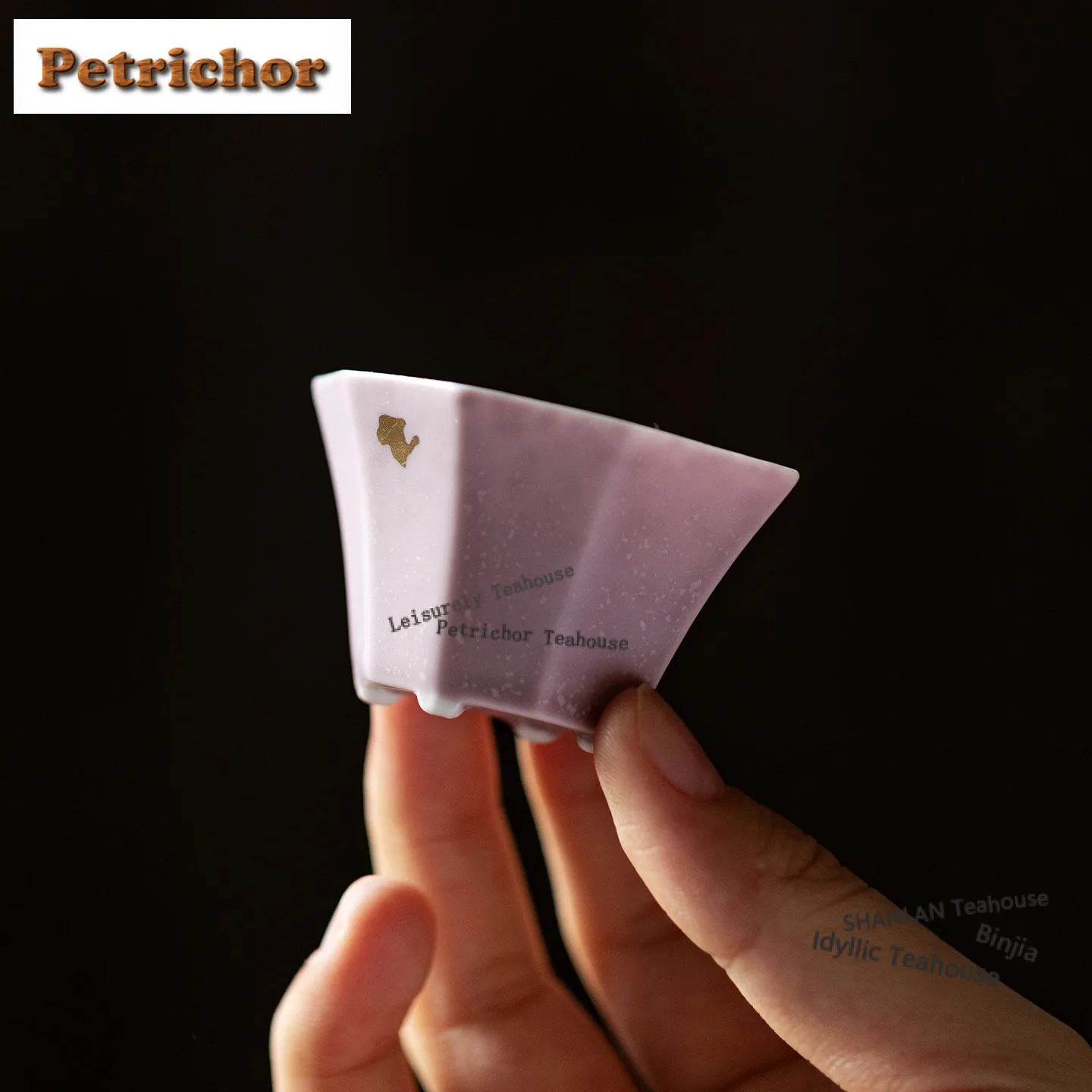 

2pc/lot Sprinkle Gold Purple Octagon Teacup Retro Tea Bowl Water Jug Tea-tasting Personal Cup Chazhan Master Cups Cafes 30ml