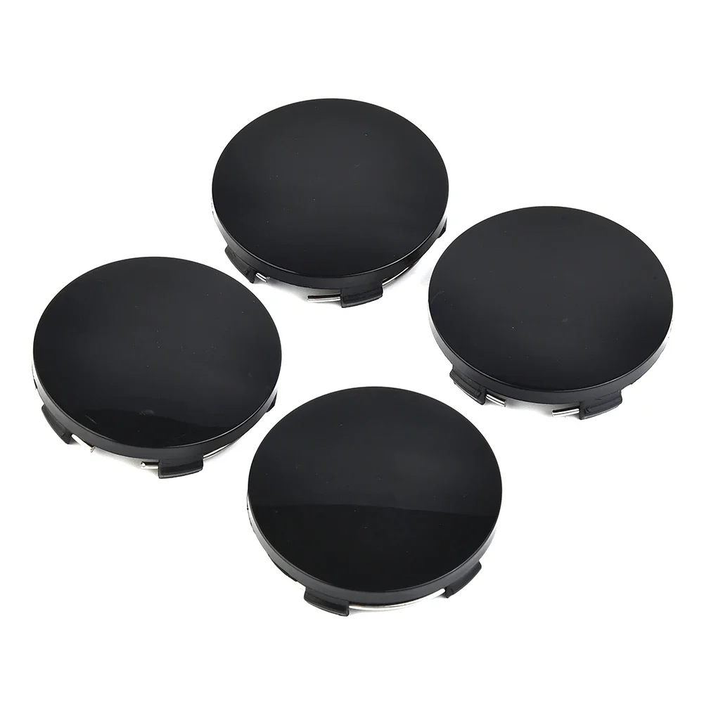 4PCS 60mm Cars Hub Center Covers ABS Black/Silver Universal Cars Vehicle Wheel Hub Center Cap Covers Protector Decorations