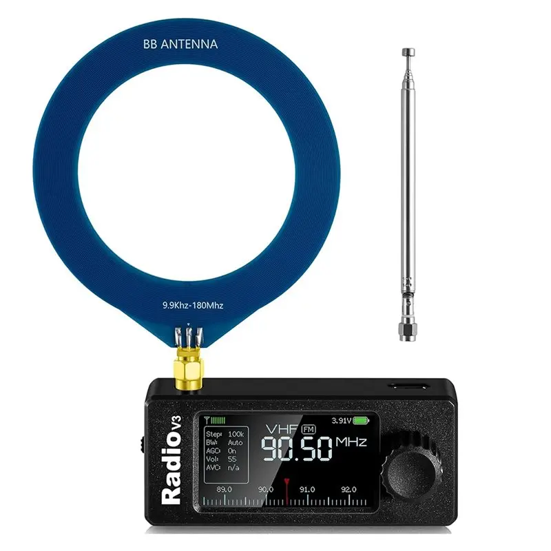 

Мини-радиоприемник V3 SW MW VHF, вседиапазонный приемник Si4732, карманный коротковолновый радиоприемник для приключений на природе