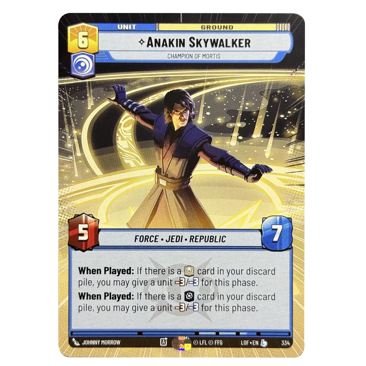 SWUDB Proxy Cards Legends of the Force Constructed Lightsaber Grogu Mace Windu Shin Hati Yaddle Yoda Darth Vader Anakin Skywalke - view 3