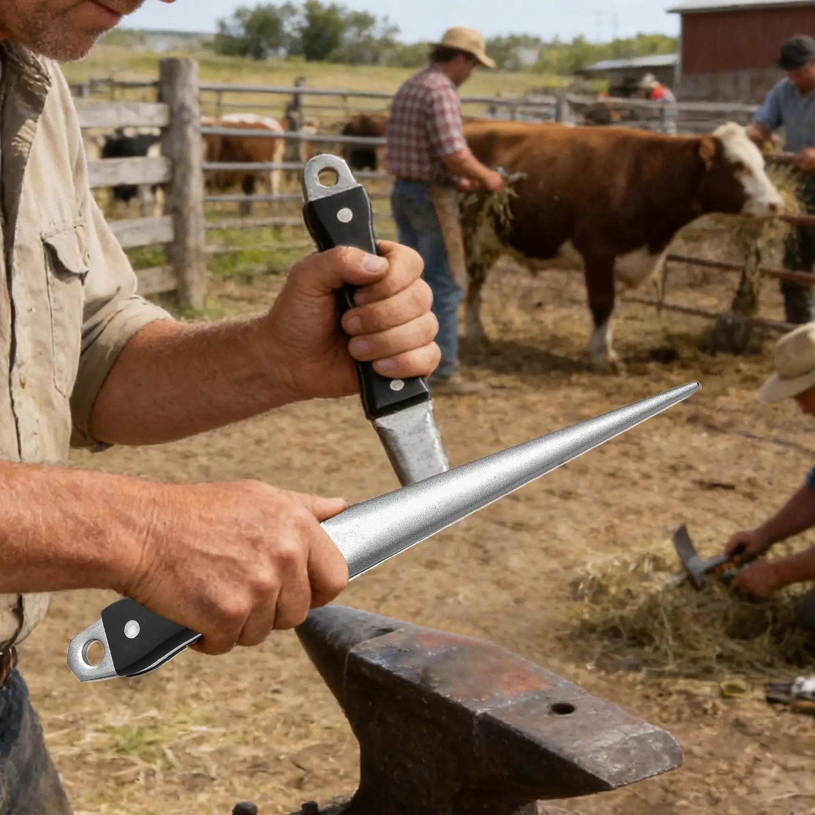 Horse Hoof Sharpener Farrier Stick Sharpener Farrier Hoof Rod For Outdoor Camping Garden Lawn Farm Backyard Field Shed