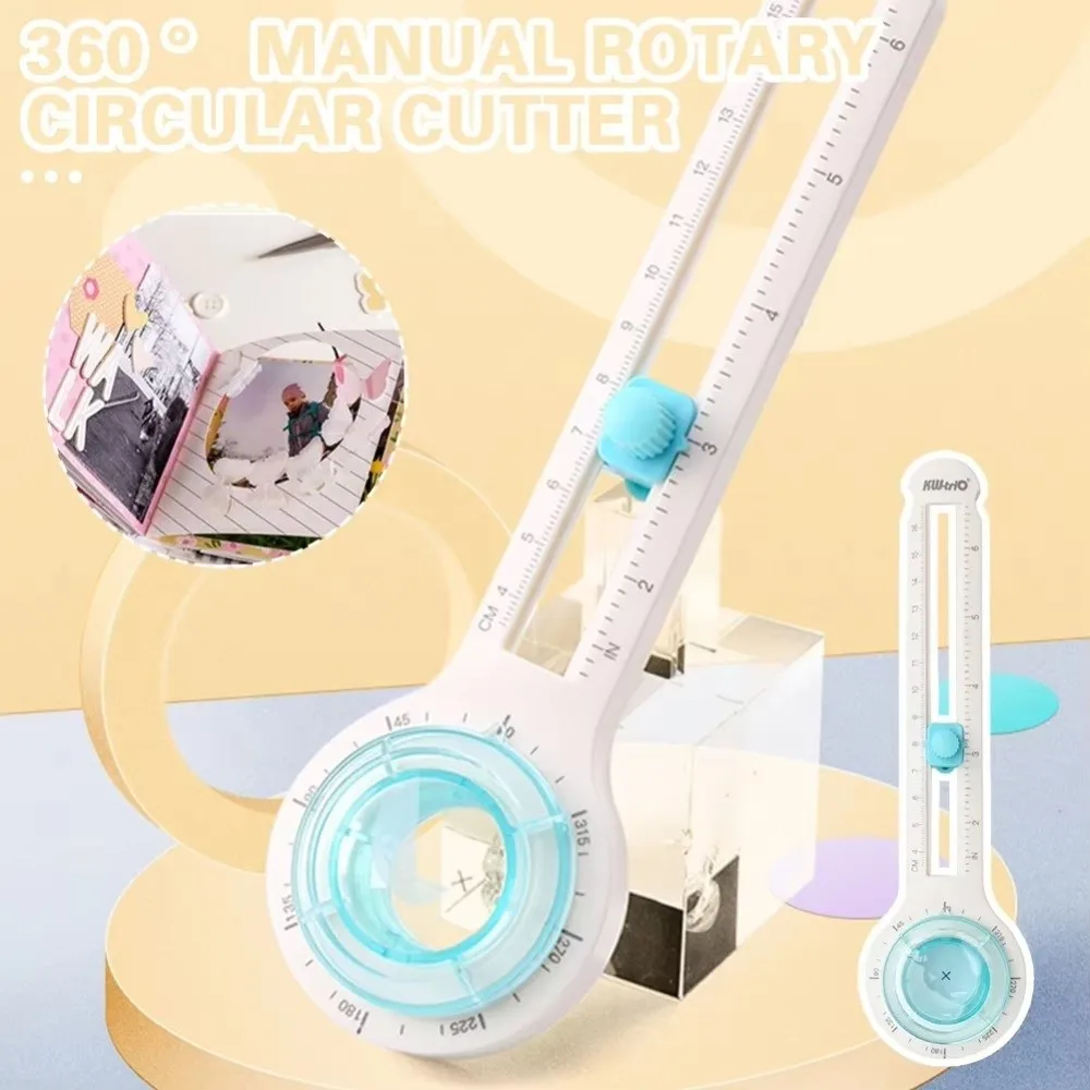 Gifts 360 Degree Durable Paper Trimmer Multifunctional Home DIY Rotating Compass Cutting Tool Rotary Circle Tool Round Gauge