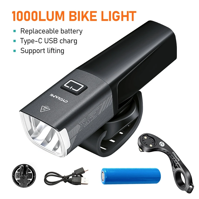 CYCLAMI Bicycle Bike Light X7 1000 Lumens Smart Headlights Waterproof USB Rechargeable Road MTB Cycling Smart Front Headlights