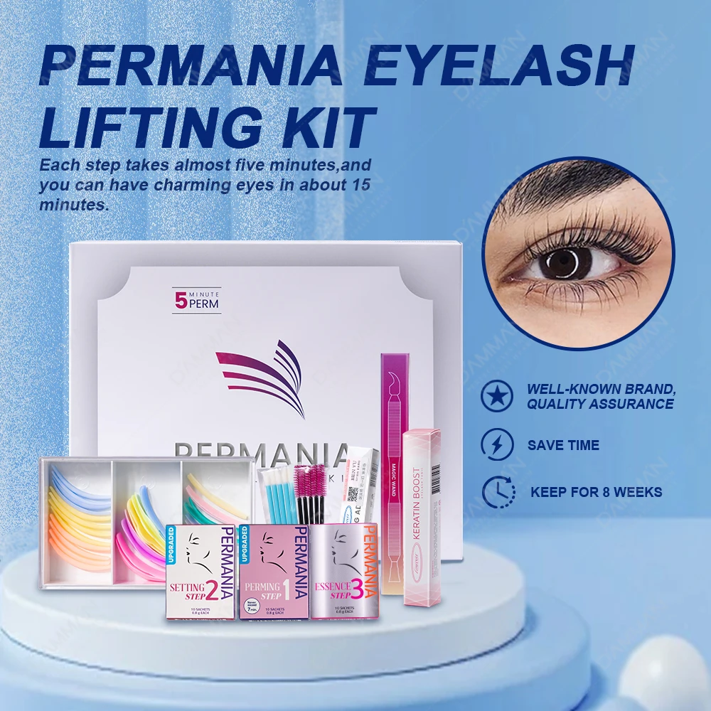 

2 Box Permania Lash Lifting Kit Professional Eyelash Lift Glue Perming Set Long Lasting Curling Lashes Adhesive Makeup Tools