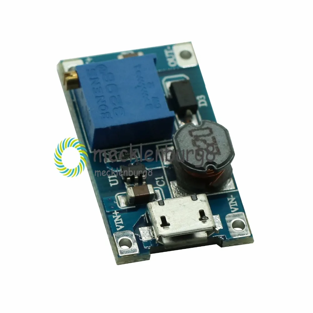 DC DC Step Up Power Supply Booster MT3608 For Replace XL6009 Micro USB 2A Adjustable 2-24V To 28V Step-up Module