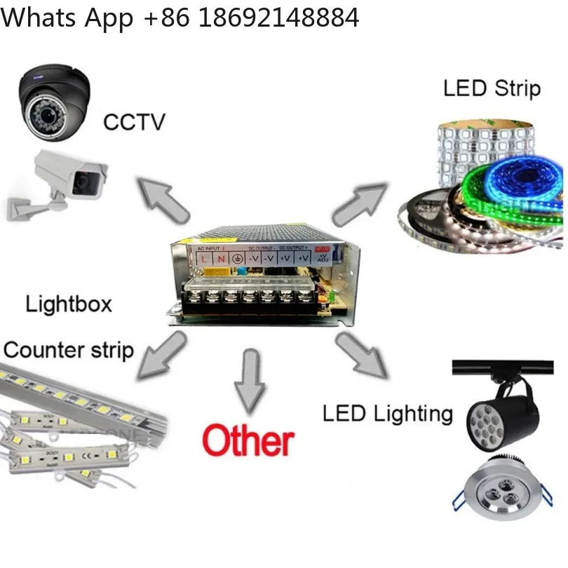 Lighting Transformers DC 5V 12V 24V 36V Power Supply Adapter 5 12 24 36 V 1A 2A 3A 5A 6A 8A 10A 15A 20A LED Driver LED Strip Lab