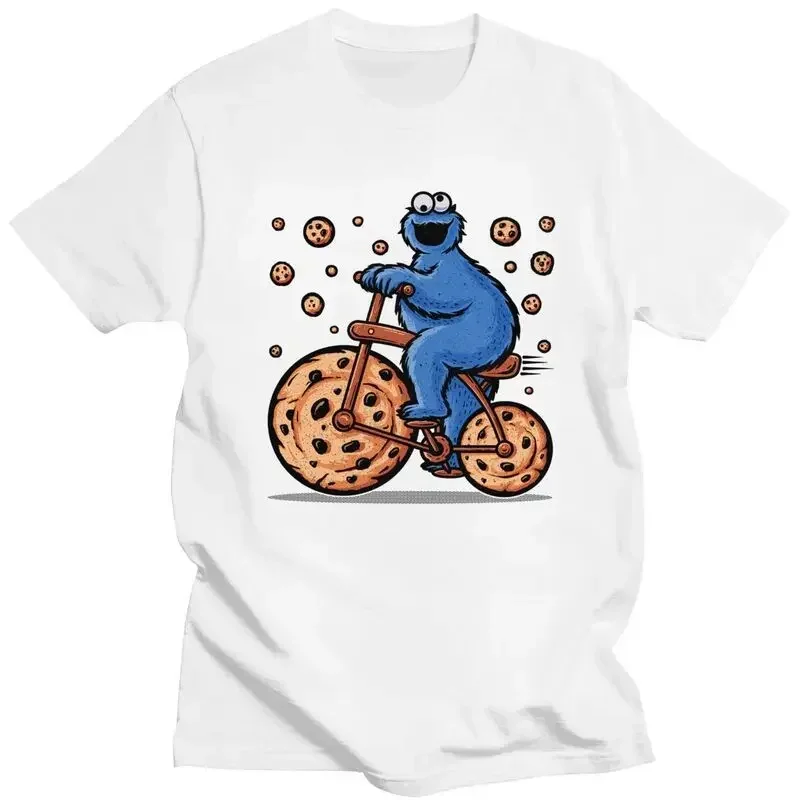 

Cookie Exercise-Funny Monster Bike футболка с коротким рукавом, новинка, повседневная футболка, одежда, женская одежда, модный топ Y2K