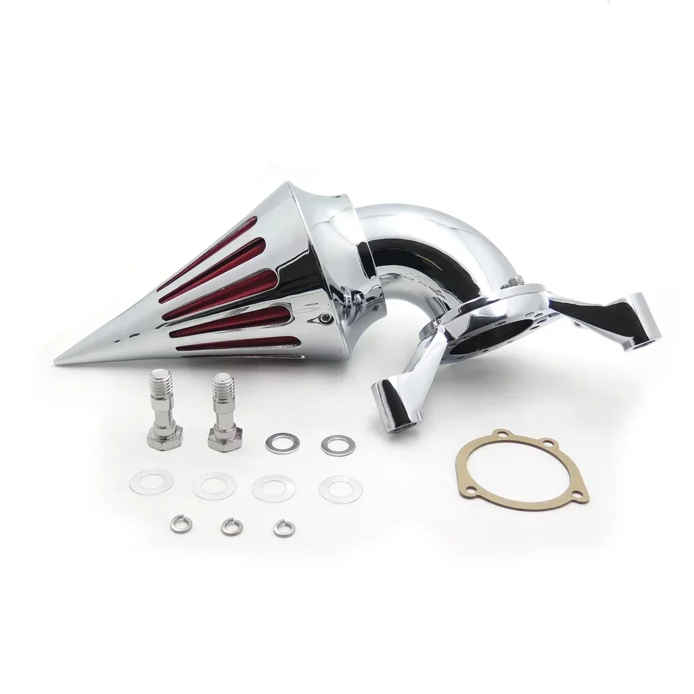 

Motorcycle Spike Air Cleaner Intake Filter for Harley CV Carburetor Delphi V-Twin Chrome