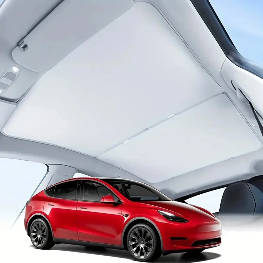 Parasole per Tesla Model 3 Y 2021-2023 nuovo aggiornamento Ice Cloth Buckle parasole tetto in vetro parasole anteriore posteriore tetto apribile lucernario