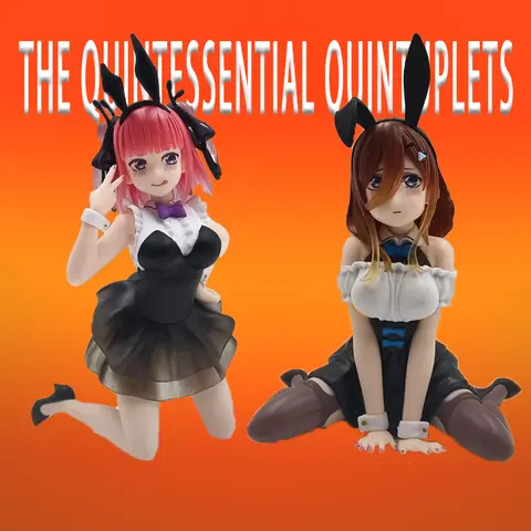 Anime Figure The Quintessential Quintuplets Nakano Ichika Nino Bunny Girl Static Collection Model Pvc Doll Desktop Ornament Gift