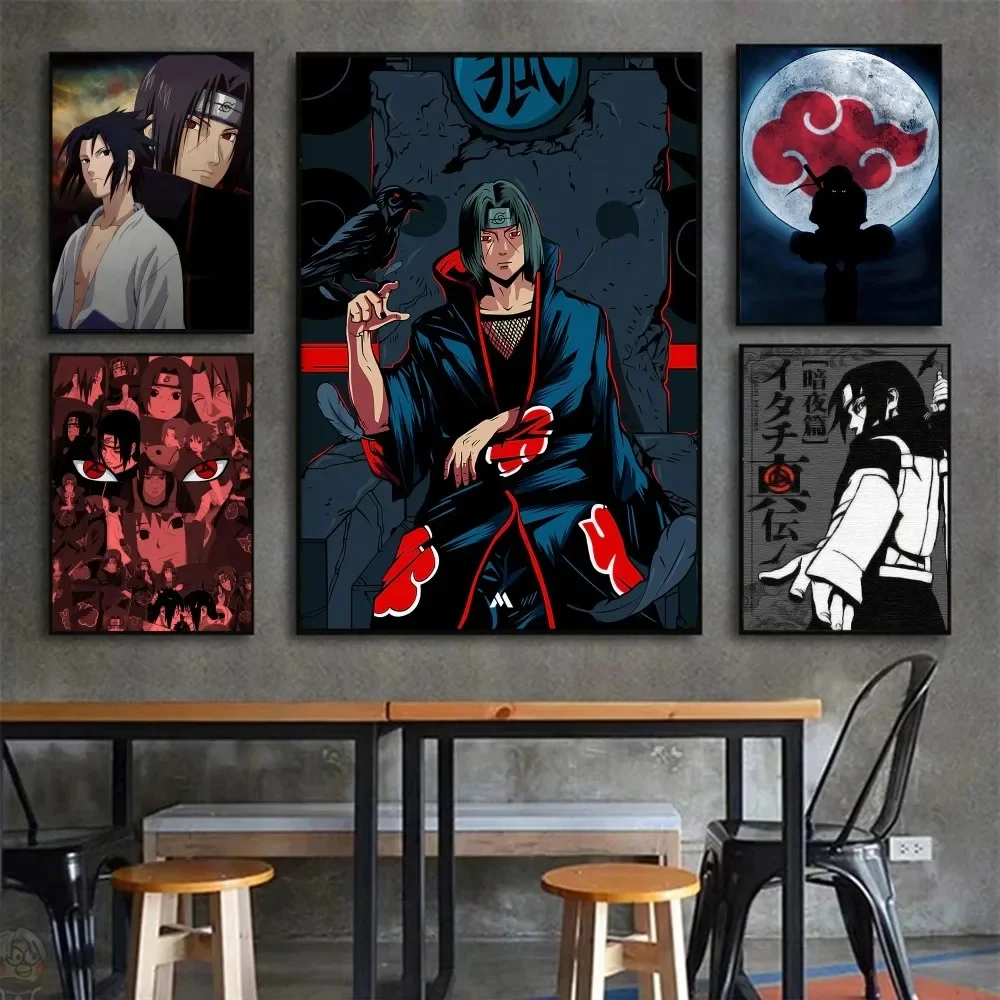 1pc Naruto Uchiha Itachi Poster Poster Stickers Art Wall Murals Decor Game Room Decor Gifts Kawaii HD Painting Cat Cars