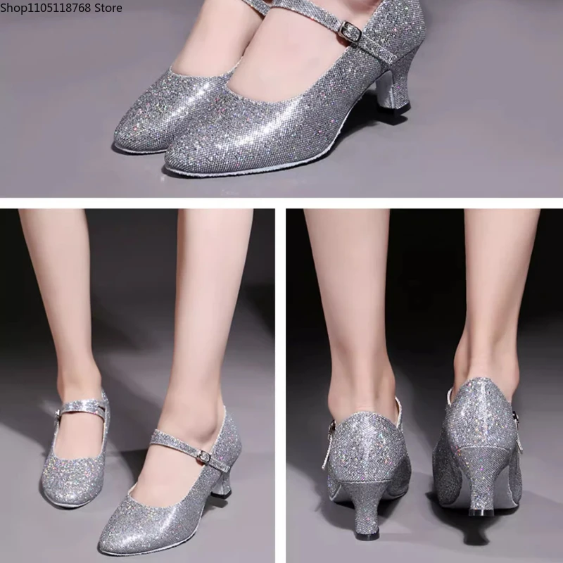 여성용 볼룸 스니커즈 라틴 & 모던 재즈 탱고 댄스화 부드럽고 유연한 밑창 실내/실외용