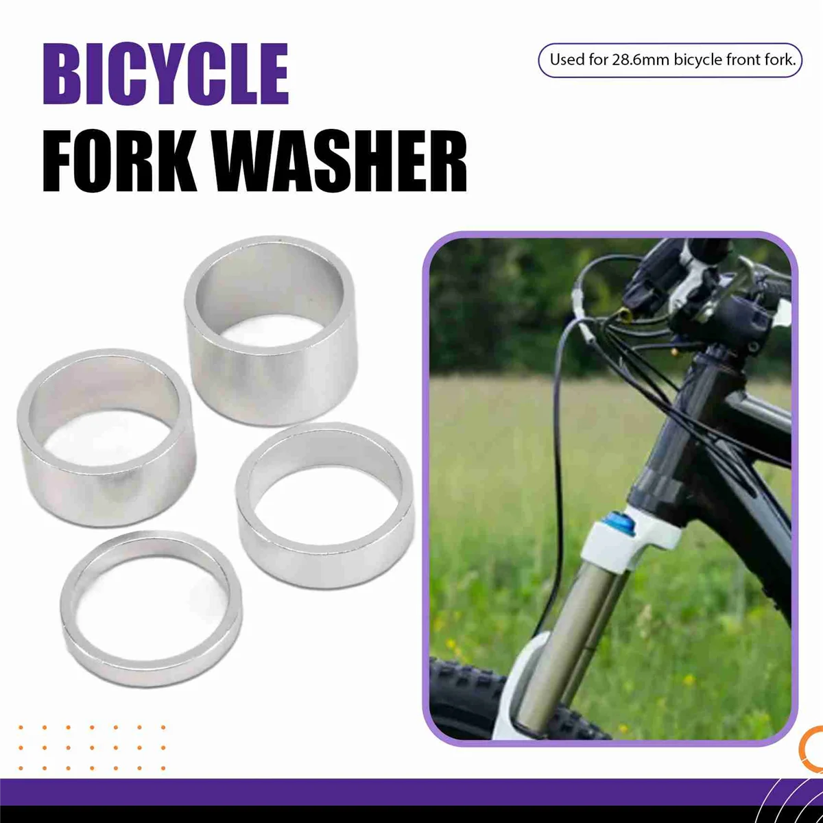 B13C 4 قطعة/المجموعة 5/10/15/20 مللي متر سبائك الألومنيوم سماعة الجذعية فاصل الجبلية 28.6 مللي متر شوكة غسالة غطاء ل الطريق دراجة الدراجات ، الفضة