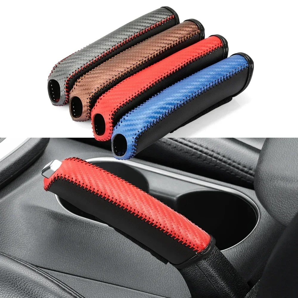 Handbrake Sleeve Genuine Leather Handbrake Grips For Mazda 6 Natural Leather Cover On The Handbrake Car Accessories Interior