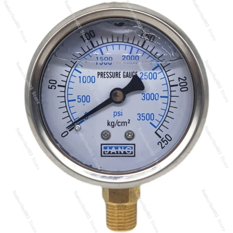 YN60 Stainless Steel Shell Shock-proof Pressure Gauge 0-250KG Shock-proof Hydraulic Oil Pressure Gauge Water Pressure Gauge