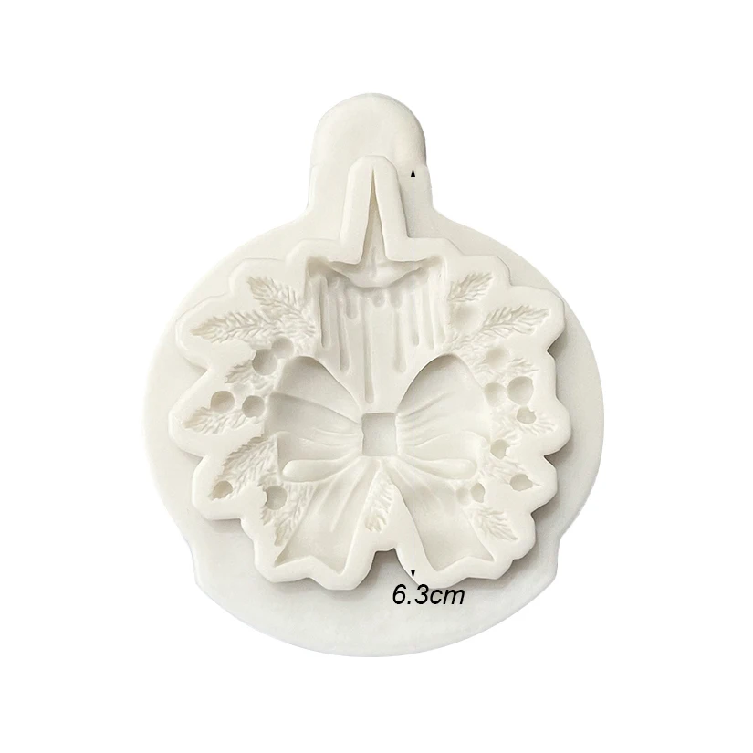 Bows Candle Christmas Silicone Sugarcraft Mold Cookie Cupcake Chocolate Baking Mold Fondant Cake Decorating Tools
