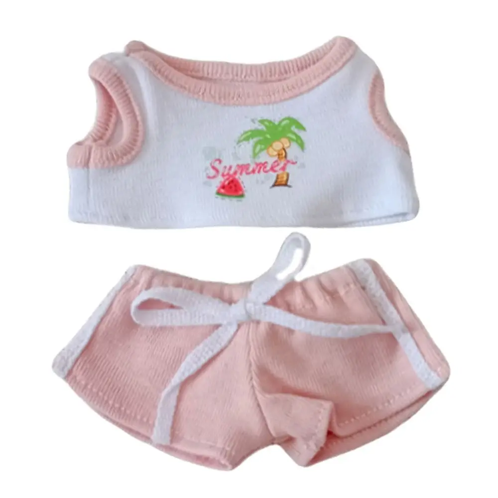 Trendy Solid Color For Labuubu Clothes DIY All-match Doll's Accessories Handmade Plush Stuffed Toy Clothes