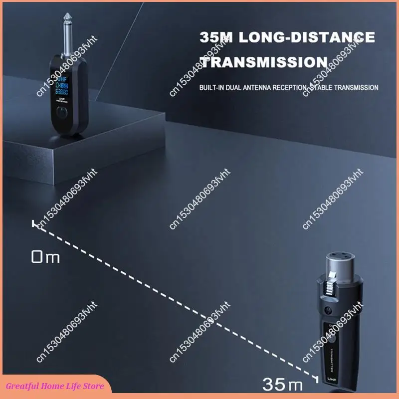 

AT59 UHF XLR адаптерная система беспроводной микрофонный передатчик приемник для динамического микрофона гитарный аудиомикшер PA система