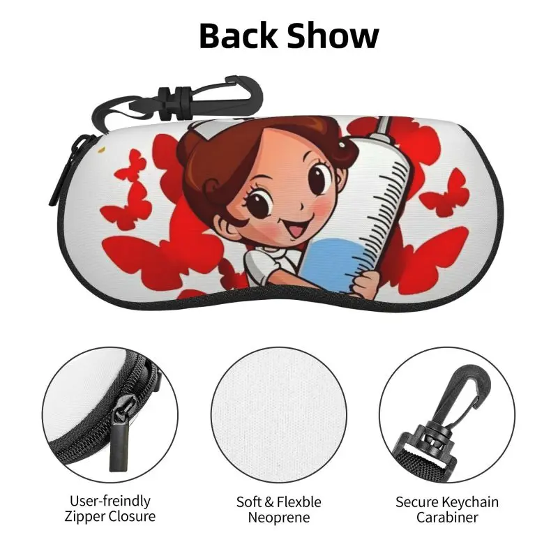 Glasses Case Enfermera En Apuros Doctor Nurse Funny Portable Zipper Glasses Case Unglasses Cover Glasses Storage Case