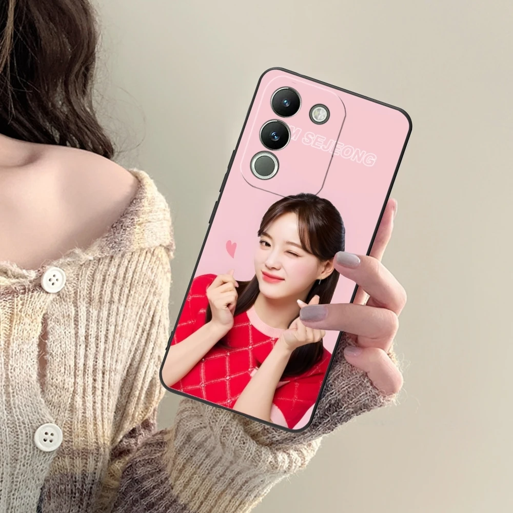 KPOP Kim SeJeong Mobile Cell Phone Case for VIVO Y95 Y93 Y31 Y20 V19 V17 V15 Pro X60 NEX Black Soft Phone Cover Shell