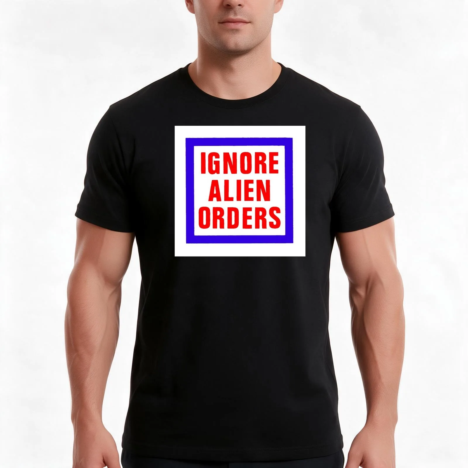 Ignore Alien Orders T-Shirt Summer Casual Cotton Tee Oversized Streetwear Tops Vintage Graphic Print Loose Fit Short Sleeve