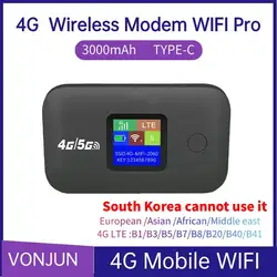 4G Mobile WIFI Router 150Mbps 4G LTE Wireless Router Portable Pocket MiFi Modem Mobile Wifi Hotspot with Sim Card Slot for Home
