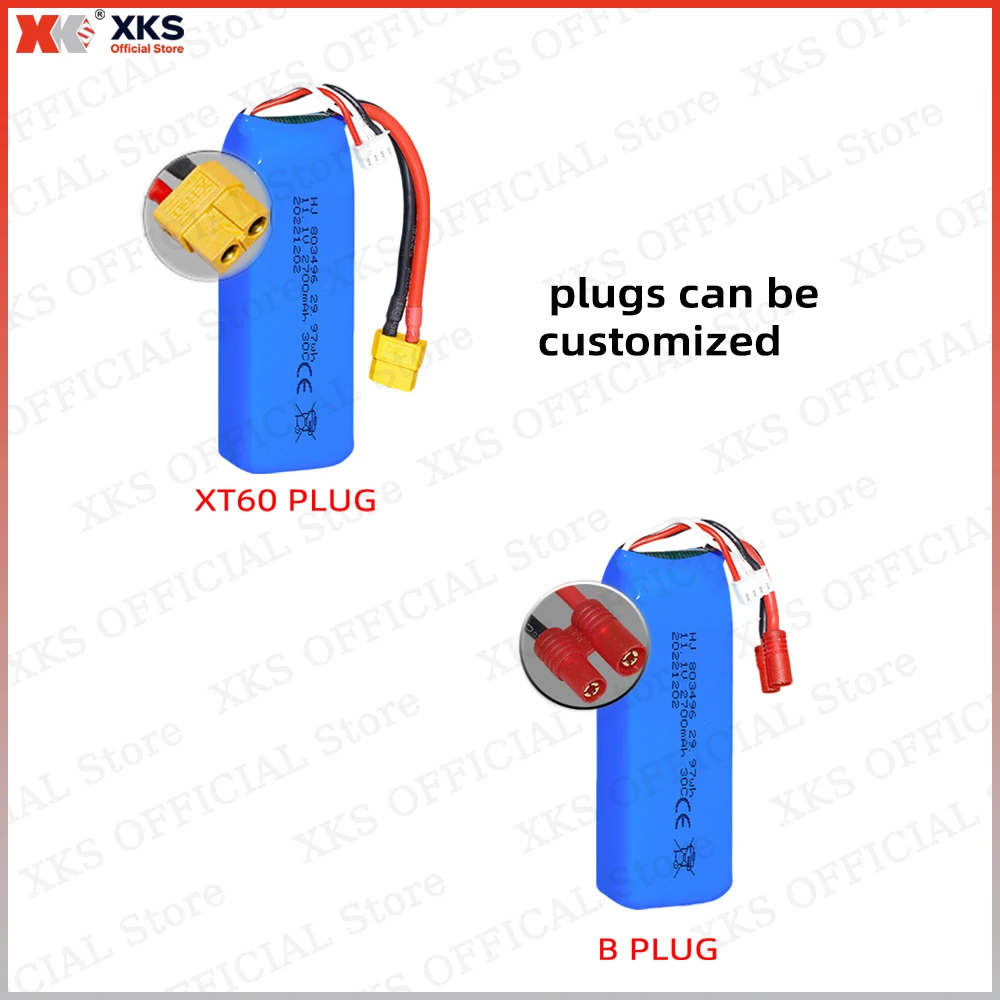 Akumulator LiPo XKS 11.1V 2700mAh 30C 3S - do łodzi bezszczotkowych i szybkich samochodów RC |   Akumulator do zabawek RC