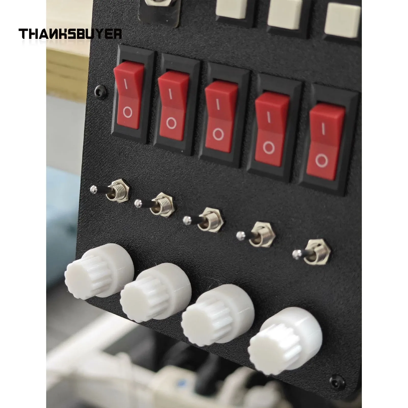 Rennspiel/Flugsimulation Zentrale Steuerbox PETG 3D-gedrucktes Gehäuse mit sechs selbstrückstellenden Tastenschaltern