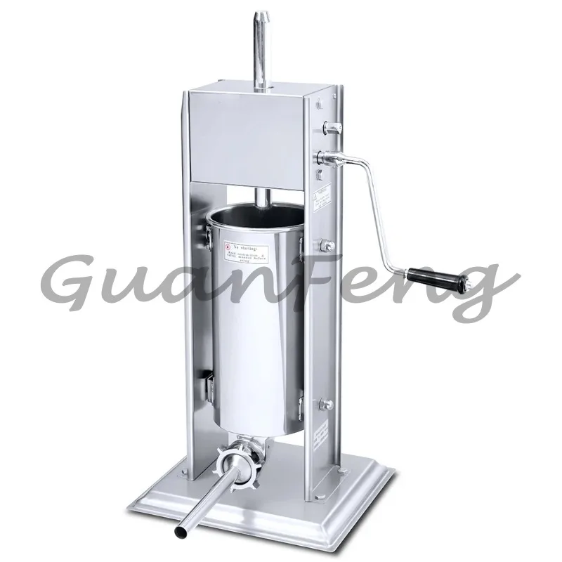 Multifunctional Hand‑Held Sausage Stuffer Enemator, 5L Stainless Steel Commercial Sausage Filler for Butcher Shop Sausage Making