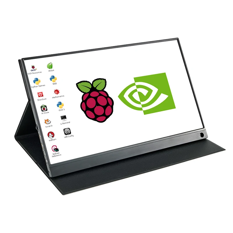 Yahboom-Haut-parleur intégré à écran tactile HD, résolution 15.6x1920, compatible avec Raspberry Pi et Jetson Series Board, 1080"