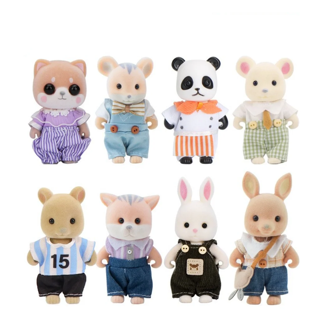 8cm Kid Gift Wear Clothes Bear Plush Toy Cartoon Koala Doll Wear Clothing Soft Stuffed Doll Keychain Backpack Decor