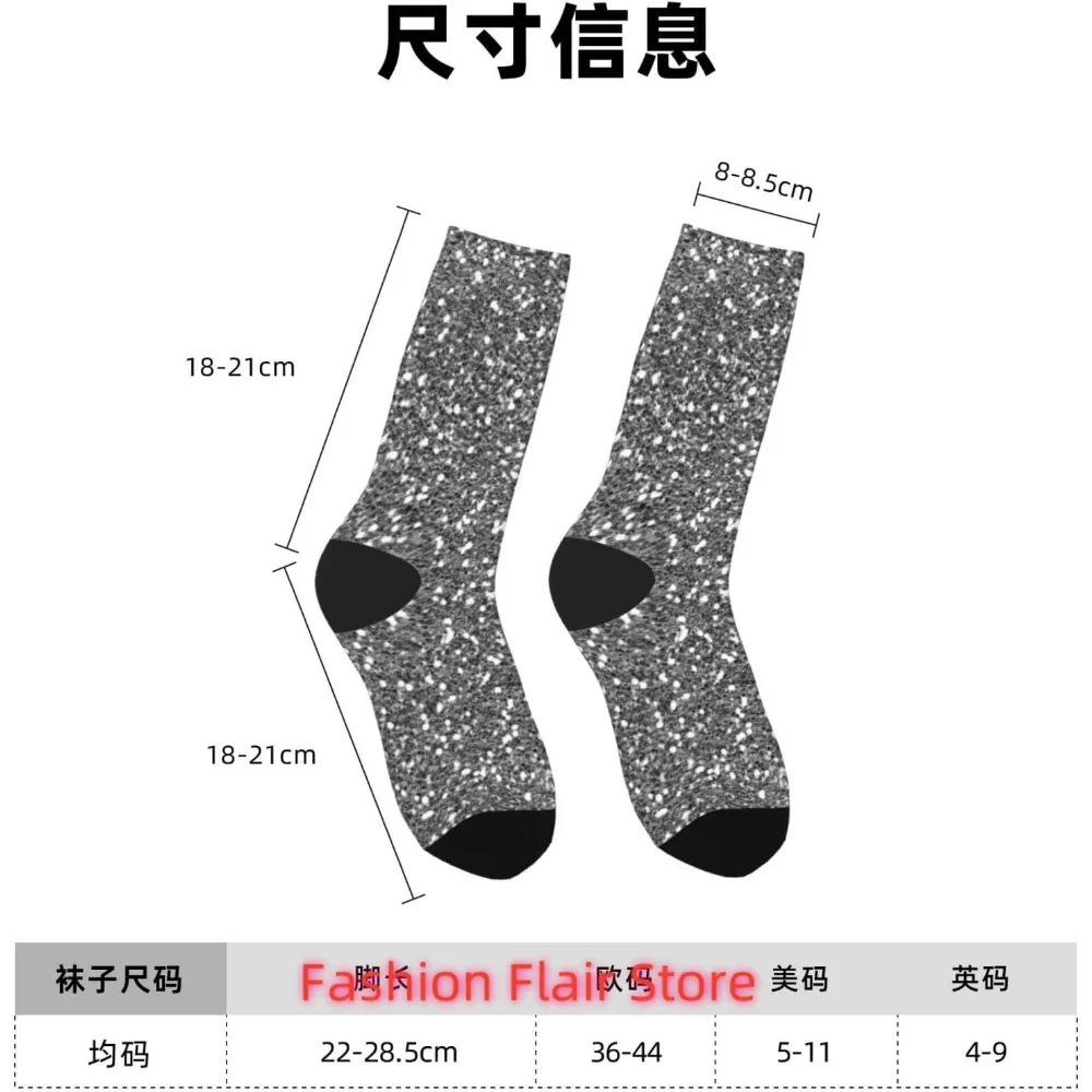 غرامة الملمس الفضي طباعة الجدة طاقم الجوارب طباعة هدايا للجنسين الرجال النساء