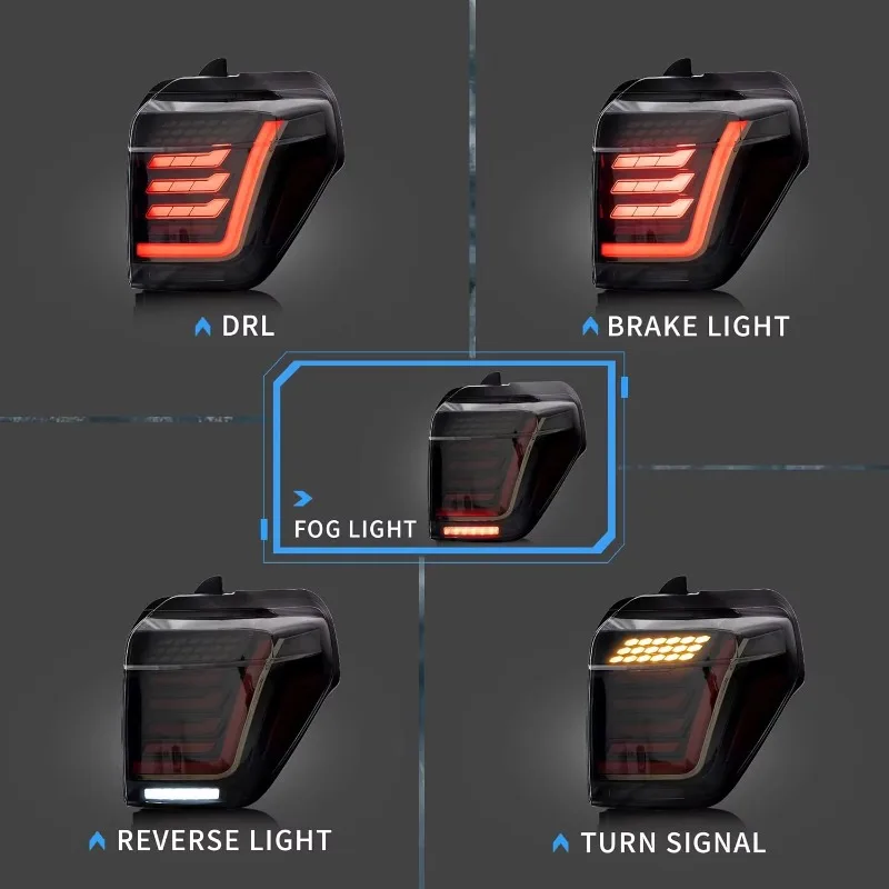 Dynamic Animation Running Light L+R Sides Pairs (Smoke Lens)