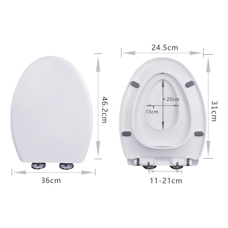 Toilet Lid WC  Toilet Seat for Both Adults and Children V-shaped Quick-release Universal Toilet Lid  Bathroom Accessories